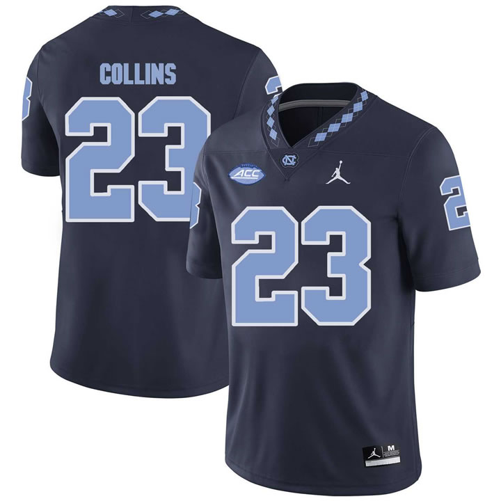 North Carolina Tar Heels #23 David Collins Black College Football Jersey